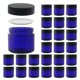 thumbnail image 1 of Frascos cosméticos BPFY de vidrio azul de 60 ml con forros y tapas, paquete de 24, 1 of 6