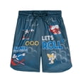 thumbnail image 3 of SEGA Sonic the Hedgehog Little Boys' Athletic 2-Piece Tee and Shorts Set Shadow Knuckles Navy, 3 of 4
