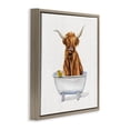 thumbnail image 2 of Stupell Industries Contemporary Shaggy Country Cattle in Tub Brown Floating Frame Canvas Art, 25 x 25, by Donna Brooks, 2 of 7