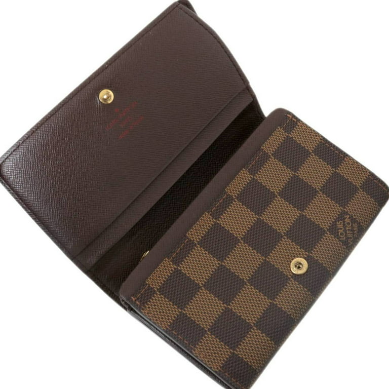 Authenticated Used Louis Vuitton Bifold Long Wallet Damier