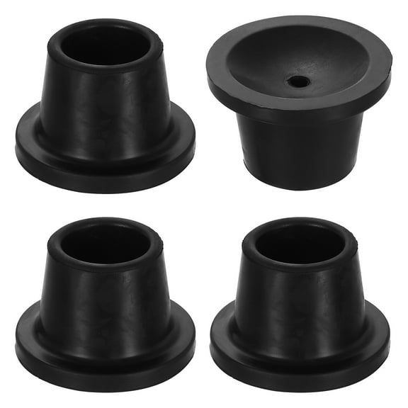 Uxcell 4 Pack Replacement Feet for Shower Chair Bath Seat, 1-1/8" ID Heavy Duty Non Slip Rubber Suction Cup, Feet Chair Leg Caps for Shower Stools and Transfer Bench, Black