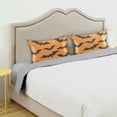 thumbnail image 5 of Dailycode Satin Pillow Case Queen Silk Pillow Cover for Hair and Skin Envelope Closure Retro Bats on Orange 20"x30", 5 of 9