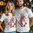 thumbnail image 3 of Camisetas para hombre, camisetas casuales de manga corta con diseño de gnomo y flores para San Valentín, camisetas gráficas para adolescentes, niños y hombres., 3 of 8