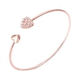 thumbnail image 1 of Pulsera de las mujeres de diamantes de imitación del corazón abierto de joyería de diamantes de imitación pulseras elegantes, 1 of 1