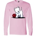 thumbnail image 3 of Inktastic Westie with Ball Long Sleeve T-Shirt, 3 of 5