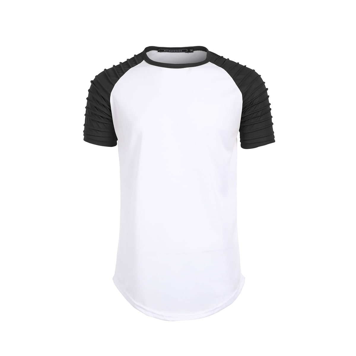 New Men Casual Blouse Slim Fit O Neck Short Sleeve Muscle Tee T-shirt Ripped