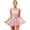 Pink, variant on Zaldita Women's Shiny Sequins Criss-Cross Back Latin Jazz Dress Sleeveless Dance Leotard Dress Black 14/S