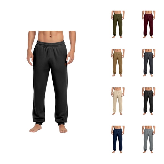 Jogger Sweatpants for Men Solid Color Elastic Waist Soft Comfortable Casual Joggers Everyday Pants Trousers