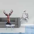 thumbnail image 2 of Figura de cabeza de ciervo, adorno de resina, estatua abstracta de lector, esculturas de animales, decoración moderna, adecuada para el hogar, la ofic, 2 of 8