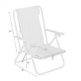 Portable Blue Beach Chair with High Strength & Adjustable Headrest on