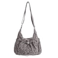 thumbnail image 3 of ibiyuan Women Crossbody Bags Bow Drawstring Crinkle Fabric Crossbody Shoulder Tote Purse, Elegant Large Capacity Daily Handbag, 3 of 5