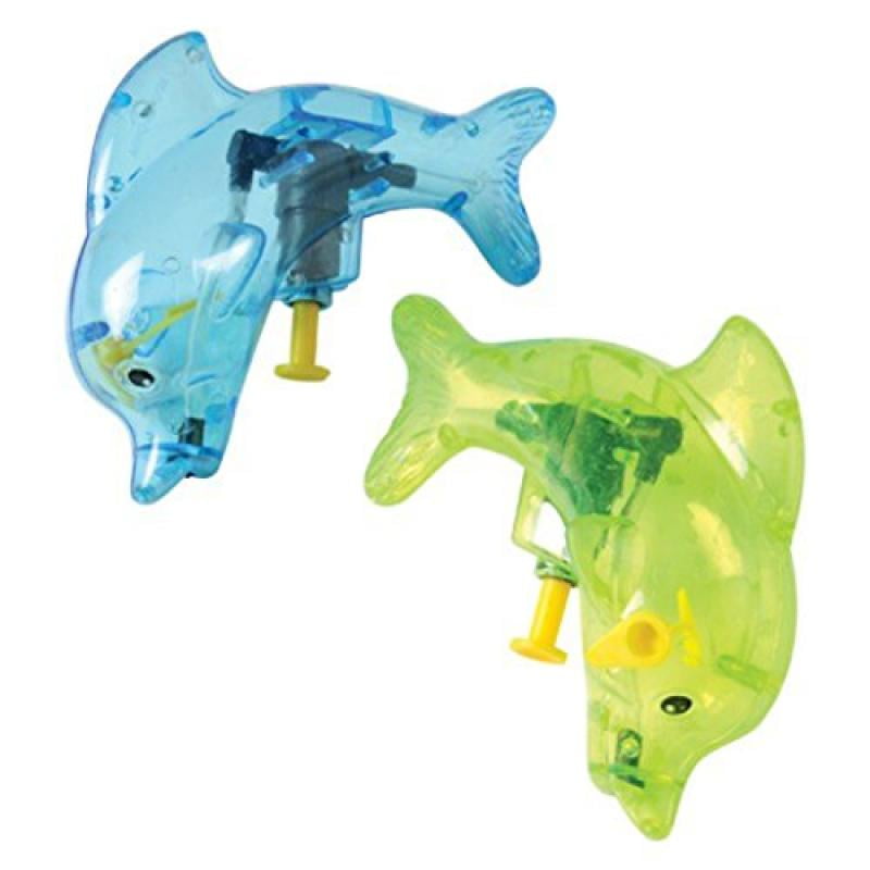 Lot Of 12 Assorted Color Dolphin Theme Squirt Water Guns