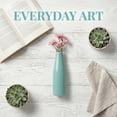 thumbnail image 3 of REGALWOVEN Ceramic Bud Vase for Flowers, Slim Decorative Vase with Narrow Opening, Small Matte Flower Vase for Single Stem Cyan 1.7"L x 1.7"W x 5.9"H, 3 of 6