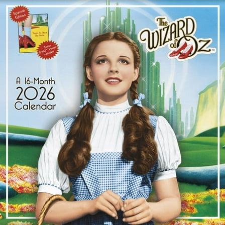 Trends International, Wizard of Oz Exclusive With Bonus Print 2026 Wall Calendar, 12'' X 12'', 16-Month Calendar with Spiral Binding