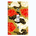 thumbnail image 1 of Metal Light Switch Plate Cover Japanese Cloud Pattern Green Wallpaper WAL020, 1 of 15