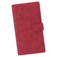 thumbnail image 2 of Cartera de cuero Sonducket para recibos pasaporte organizador de monedas Unisex Rojo, 2 of 6
