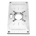thumbnail image 3 of Placa de enrutador para bancos de carpintería no se oxida resistente al desgaste bujes de orificio central de escala transparente placa de inserción de mesa de enrutador de, 3 of 7