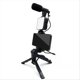 thumbnail image 1 of Mobile Phone Tripod Kit with Microphone LED Fill Vlog Video B, 1 of 5