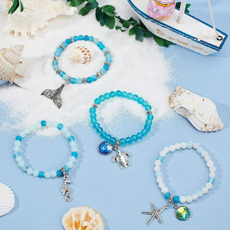 Kids Mixed Beads Jewellery Making Kit Gems DIY Box Bracelet Set Craft+FREE  GIFT
