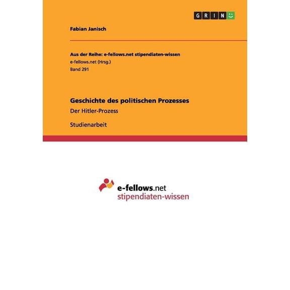 Geschichte des politischen Prozesses: Der Hitler-Prozess (Paperback)