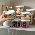 thumbnail image 4 of Qiangzon Plastic Airtight Storage Canister with Lid, Clear Bpa-Free Plastic, Airtight Lid, for Pantry Shelf, 350ml, 4 of 4