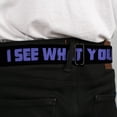 thumbnail image 4 of Buckle-Down Belt, Seatbelt Buckle Belt, I See What You Did There Weathered Black Purple, 30 to 44 Inches, 4 of 9