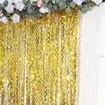 thumbnail image 5 of BalsaCircle Metallic Gold 3x6 feet Curly Foil Tassels Fringe Backdrop Curtains Party Events Decorations Supplies, 5 of 8