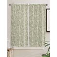 thumbnail image 2 of Bedroom Curtains 63 Inches length, Sage Green Flowers Window Treatment Curtain Drapes, Rustic Pastoral Botanical Floral Leaf Rod Pocket Curtain Panels for Living Room Kitchen, 42"x63", 2 Panels, 2 of 7