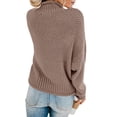 thumbnail image 3 of Autumn Winter Women Fashion Turtle Neck Cable Sweater Chunky Knit Jumper Pullover, 3 of 4