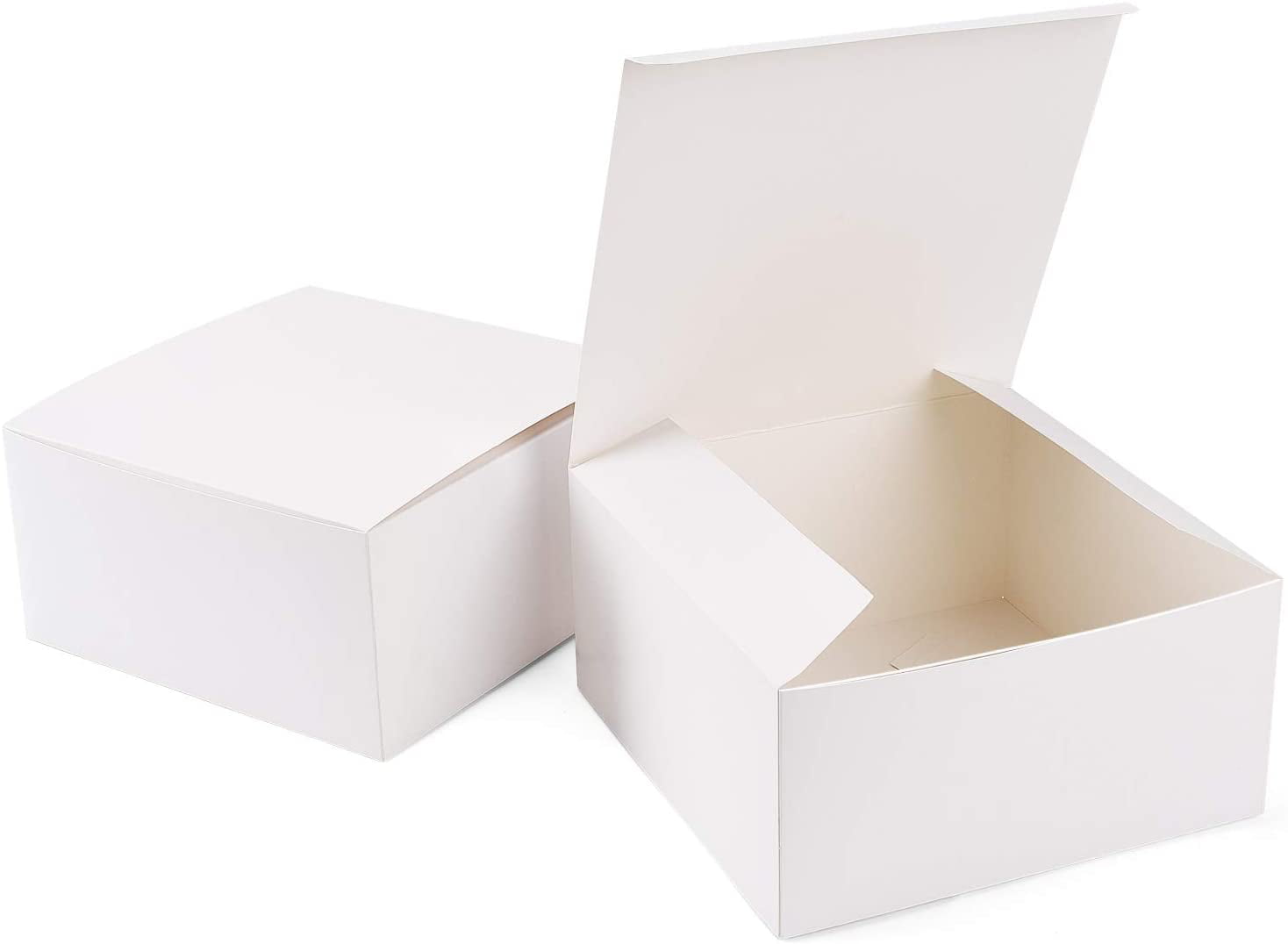 Deluxe Small Business Sales 10 x 7 x 2 in Top Boxes With White Base Clear 