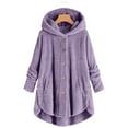 thumbnail image 5 of FDDMis Sherpa Jacket Girls Winter Coat 5t Toddler Sherpa Boys Hoodies Size 14-16 Girls Size 7 Clothes 18-24 Month Boy Clothes Winter Teen Clothes, Purple 11-12 Years, 5 of 8