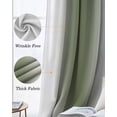 thumbnail image 3 of Dark Green Blackout Curtains for Bedroom Living Room Darkening Curtains 54 Inch Long Modern Gradient Vertical Stripes Geometric Short Curtain for Small Window Treatment Grommet Drapes 42"x54"x2, 3 of 9