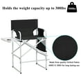 thumbnail image 5 of Ktaxon Folding Director Chair Oversize Seat with Side Table Black, 5 of 12