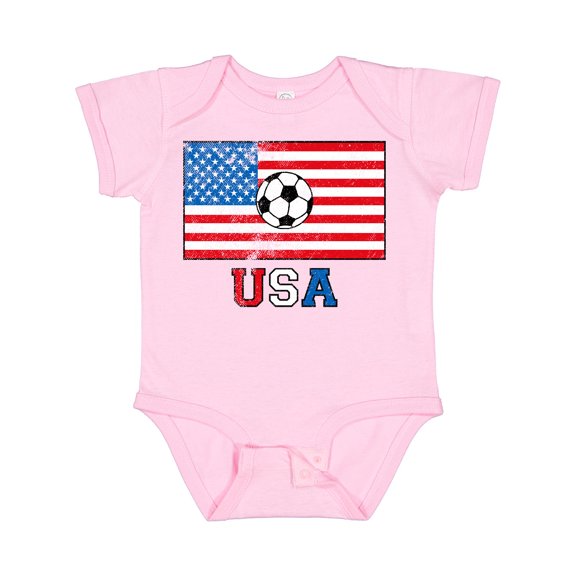 Inktastic USA Soccer Boys or Girls Baby Bodysuit
