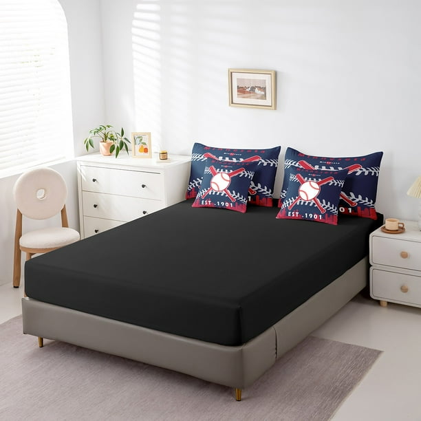 YST 7 Pcs Comforter Set Queen Size Baseball Team Bed in a Bag with Flat Sheet and Fitted Sheet for Kids and Adults Baseball Bedding Set with Pillowcase and Sham Minnesota Walmart
