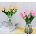 thumbnail image 4 of SHANJIA Artificial Tulips Flowers Fake Flowers, 10 Faux Flower Tulips Bouquets for Wedding Party Home Office Room Hotel Decor and DIY Floral Arrangements, 4 of 5