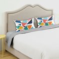 thumbnail image 3 of Yayeee Pillowcase Standard Size Set of 2 Satin Wrinkle Resistant Pillow Case, Red Triangles, 3 of 7