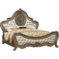 thumbnail image 6 of Luxurious Traditional Design 3pc set Queen Bed 2x Nightstands Formal Bedroom Vintage Oak Finish Tufted Headboard Footboard, 6 of 7