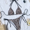 thumbnail image 4 of Bathing Suit for Women 2026 Womens Two Piece Swimsuits Leopard Print Bikini Off Shoulder With Drawstring High Waist Bottoms Backless Swimsuit Tankini, 4 of 4