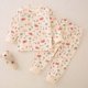 thumbnail image 2 of Odeerbi 6M-8Y Boys Girls Algodón Pijama Sets Print Long Johns Pijamas Homewear Niños Camisa de Manga Larga Cuello Redondo Dos Piezas Set, 2 of 3