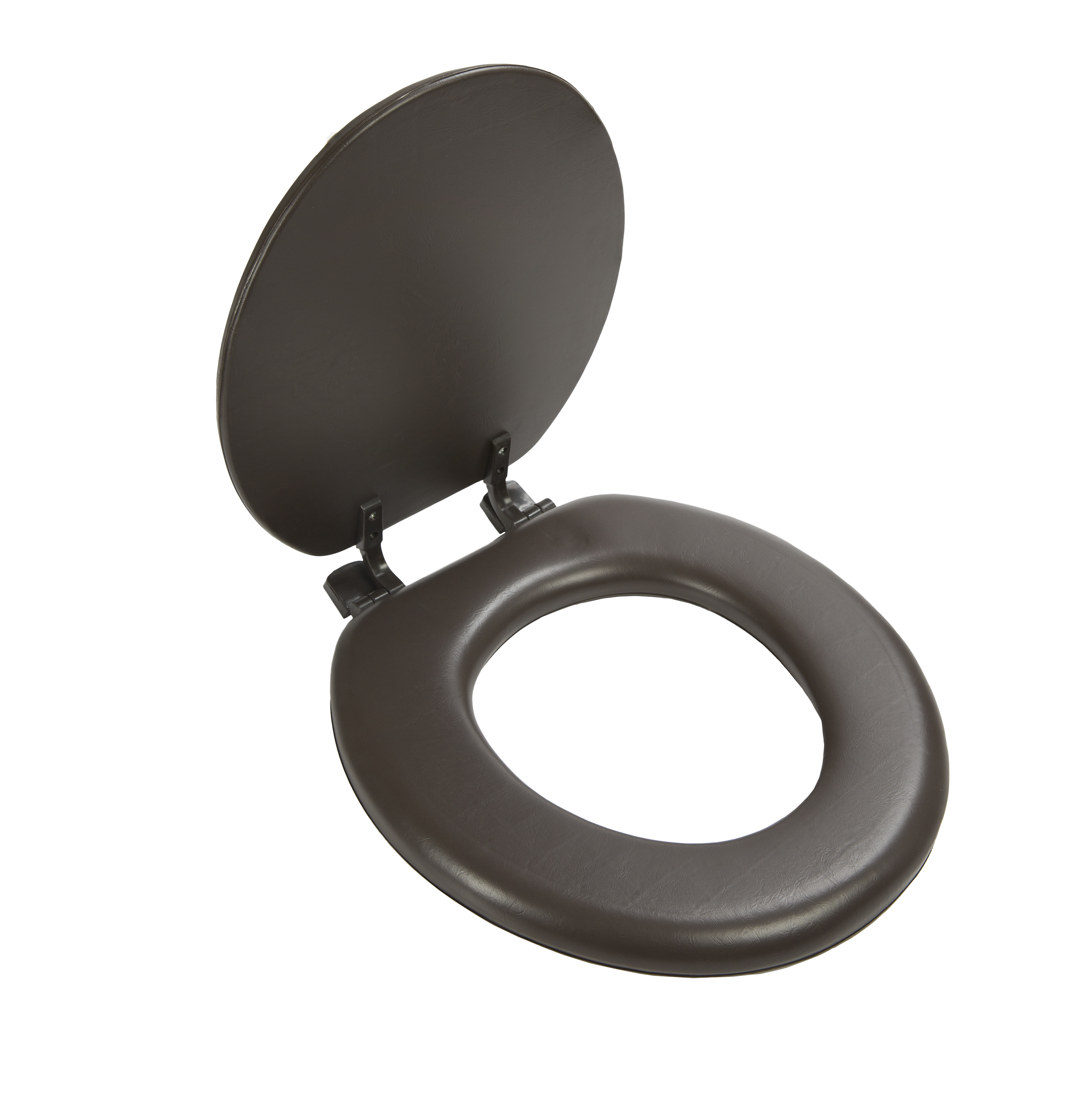 Ginsey Standard Soft Toilet Seat with Plastic HInges Chocolate Bathroom