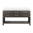thumbnail image 3 of Woodhaven 60 in W x 22 in D Brown Oak Double Bath Vanity and Cultured Marble Top, 3 of 9
