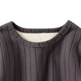 thumbnail image 5 of HAiming Kids Pullover Shirts Long Sleeve Ribbed Knit Fleece Crew Neck Casual Undershirts Fall Winter Outdoors Tops, 5 of 8