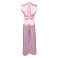 thumbnail image 5 of Tqcoqu Jumpsuits for Women Trendy Loose Cap Sleeves Backless Wide Leg Pants Jumpsuit Business Party Sets Clothes,Pink,Women's XS-XL, 5 of 9