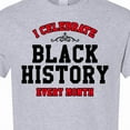thumbnail image 4 of Inktastic I Celebrate Black History Every Month in Black and Red T-Shirt, 4 of 5