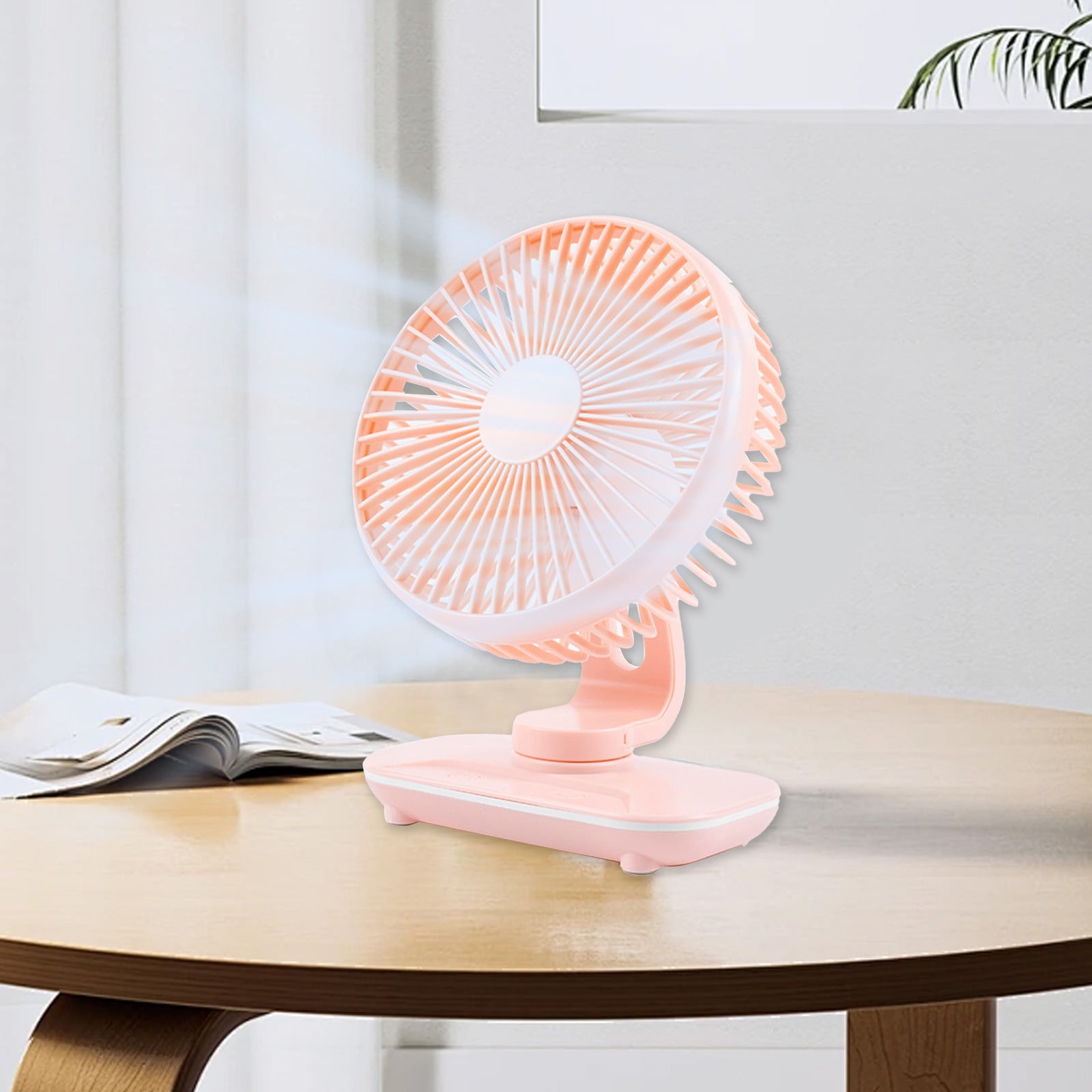 Dual Battery Desktop Fan 10000mAh, 5 Speeds Digital Display USB Rechargeable, Quiet Wide-Angle Air Circulation for Bedroom Office Kitchen Home