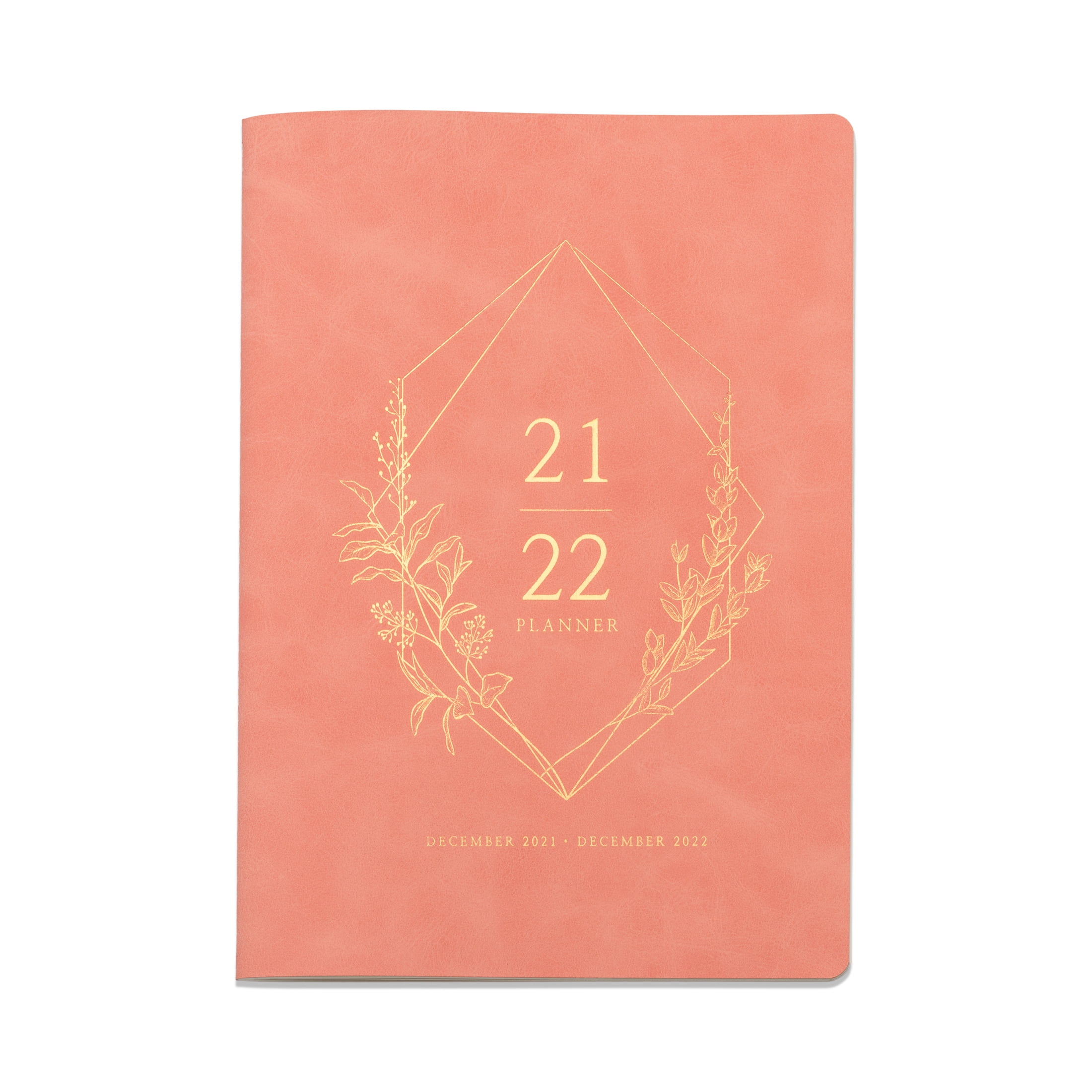 Think Ink Pink Leatherette, 13 Month Softcover Planner, 7 X 9.75, Dec. 2021 - Dec. 2022