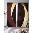 thumbnail image 2 of Yellow Black Red Sheer Curtains 84 Inch Length 2 Panels Set, Retro Modern Geometric Abstract Voile Window Treatment Rod Pocket Curtains Sheers Drapes for Bedroom/Living Room/Kitchen 52"x84"x2, 2 of 7