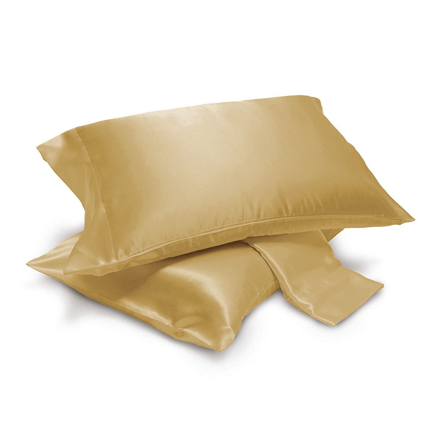 Gold satin pillowcase