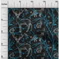 thumbnail image 2 of oneOone Silk Tabby Medium Blue Fabric Animal Dress Material Fabric Print Fabric By The Yard 42 Inch Wide, 2 of 4